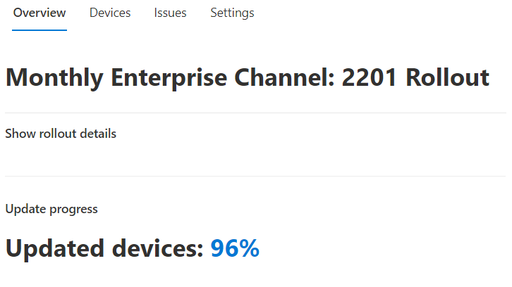timbeer's tweet photo. #office365 servicing profiles really work well.
Yes it's only monthly enterprise. But there are great roll back buttons if needed.
If you're not convinced this is 25k machines and we are still a ways to go till patch Tuesday https://t.co/9amdGX9UnV