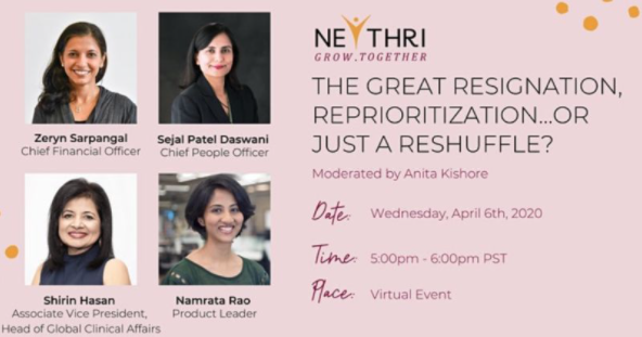srhasan's tweet photo. Over 11+ million workers have left their jobs since the start of the pandemic. Why? What does it mean for women in the workforce? Join us for an an insightful panel discussion of our members experiencing this firsthand! https://t.co/GTjtnAhXin @neythriglobal https://t.co/Z4ni8jCH2y