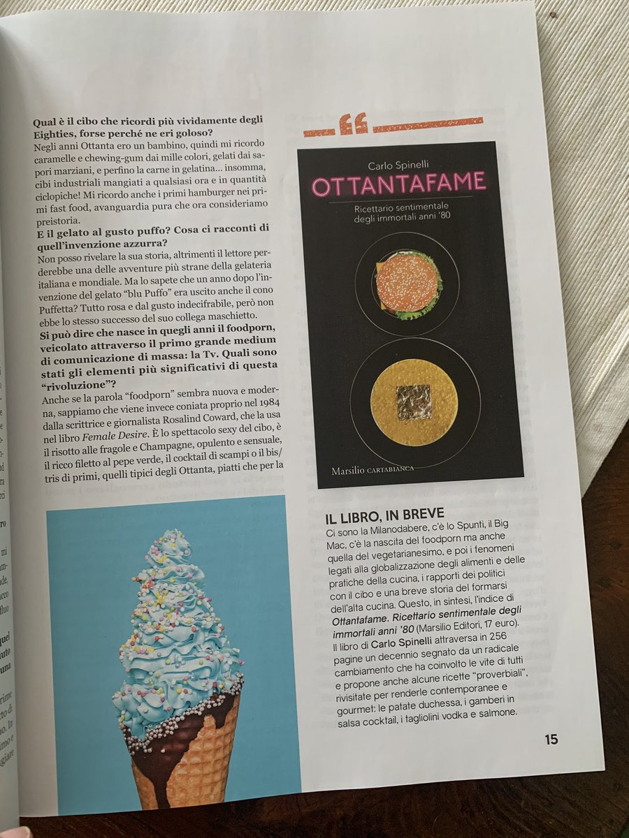 carlo_spinelli's tweet photo. Sul magazine Fiorfiore di @Coopitalia racconto come cucinare piatti anni โ80 attraverso il libro #Ottantafame di @MarsilioEditori!!๐บ๐ป๐๐ฅณ @_Marcovaroli_ https://t.co/SkQkrfsj6a