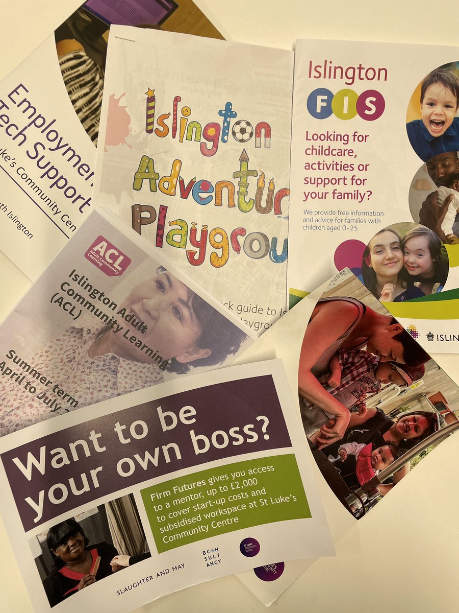 Thank you <a href="/IslingtonBC/">Islington Council</a>  for lots of info at todays community wellbeing event <a href="/StLukesTrust/">St Luke's Community Centre</a> 👍

I am looking forward to taking my 4 yr old on the family play sessions at the Islington adventure playgrounds open for all ages on a Saturday!..good to know😆

bit.ly/3NAIZuk