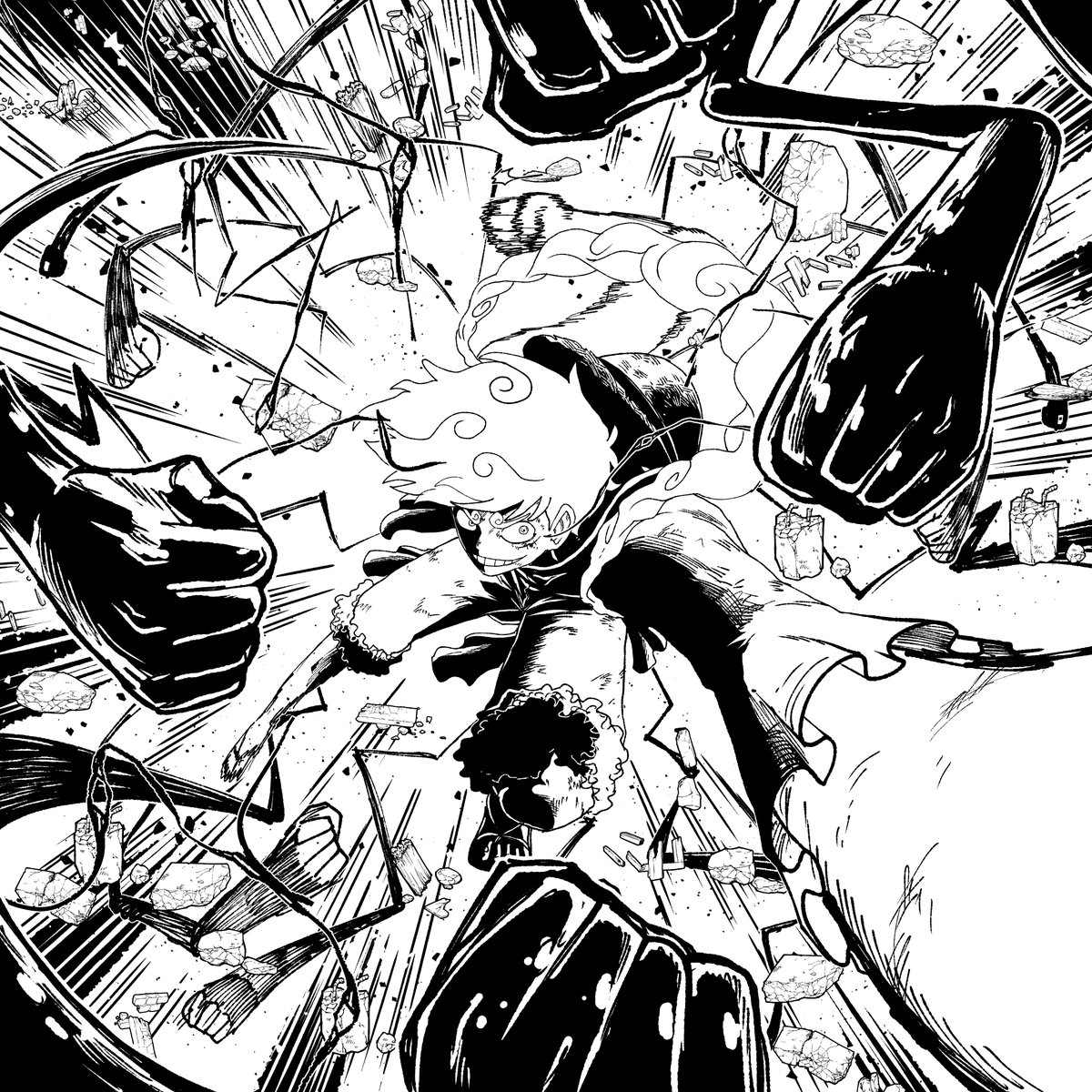 Man i really forgot to draw his scar yesterday hahaha

#onepiece1045 #onepiece #luffy