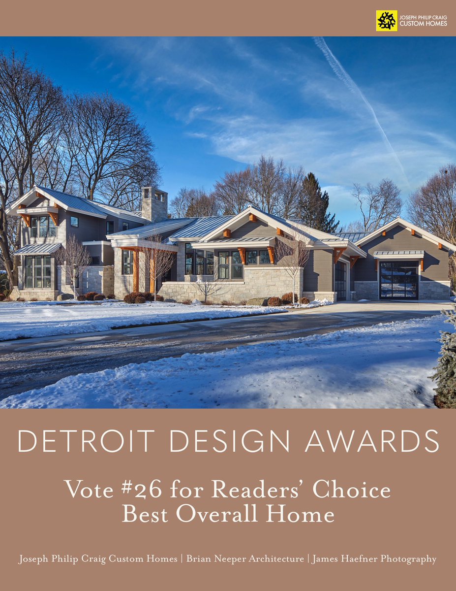 JPCHomebuilder's tweet image. Native elements &amp;amp; natural materials connect this home to the surrounding landscape through every season.

Please VOTE for #26 in the #DetroitDesignAwards: 

detroitdesignmag.com/readers-choice…

#DetroitDesign #BestHome #DetroitStyle #CustomHome #ReadersChoice #Architecture #Michigan #JPCraig