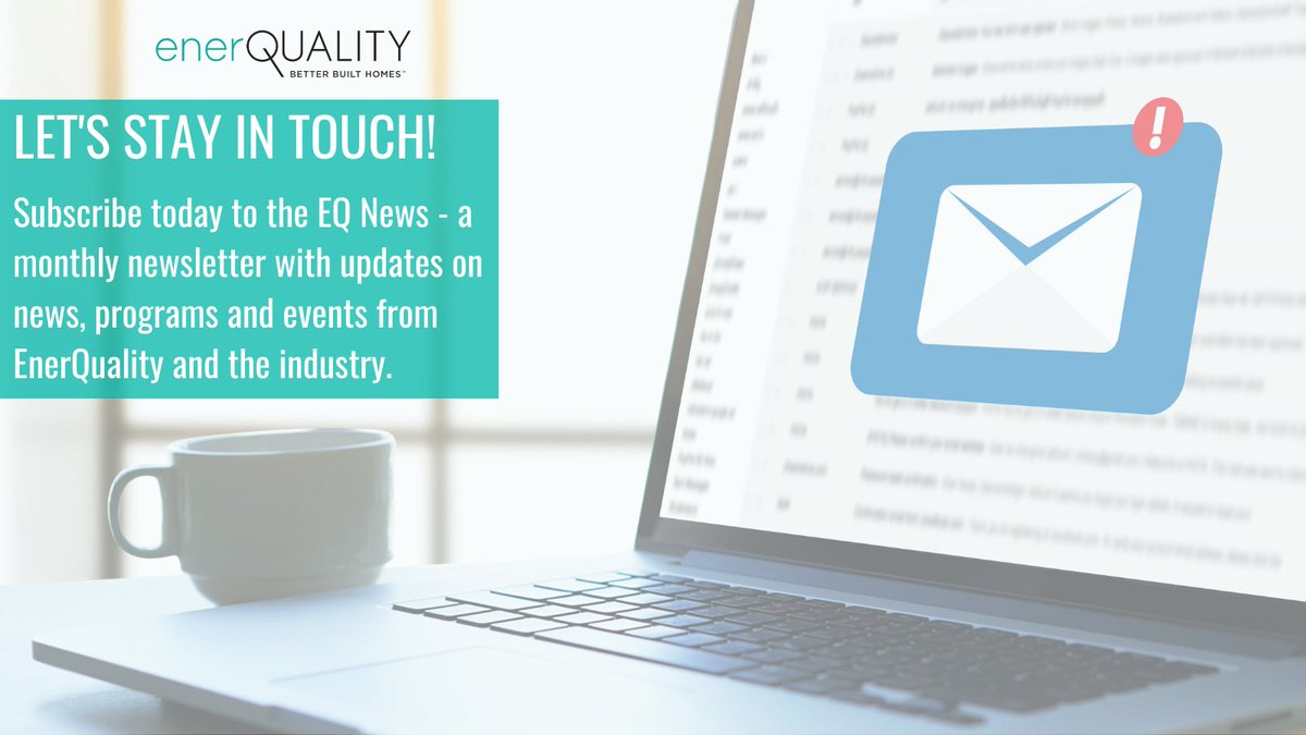 EnerQuality's tweet photo. The next edition of the EQ News is coming to inboxes soon. Don’t miss out on the latest news and updates from EnerQuality - sign up today! https://t.co/OXAgbJ3Vqk #HomebuildingNews #TrainingandDevelopment #BetterBuiltHomes #EnergyEfficency https://t.co/rvC7Qe5UUP
