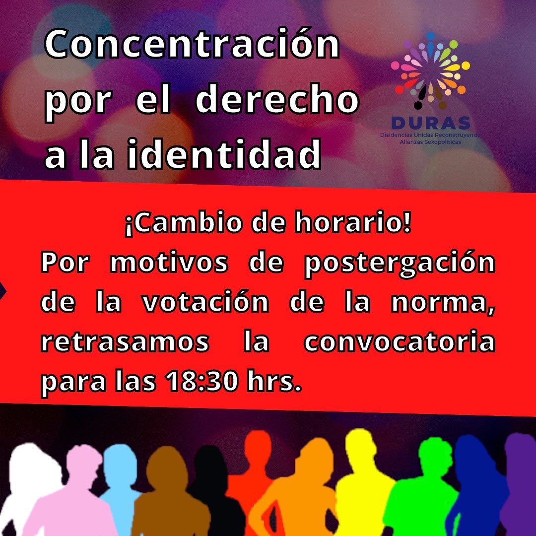 DisidenciasCS's tweet photo. #AlertaDisidente Hoy se vota el derecho a la identidad en la CC. Les invitamos a partir de las 18 hrs afuera del ex congreso y a mantenerse alerta en redes #VigiliaDisidente https://t.co/7yDiN5ksl7