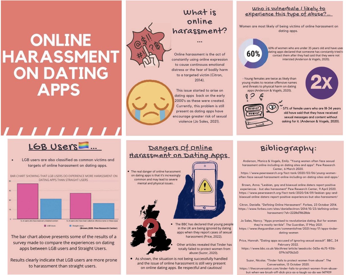 thedatingdivide's tweet image. Many users experience abuse and sexual harassment on dating apps, but reports are difficult to police and are often overlooked. Certain groups, including women and LGBTQ+ users, may be more at risk. #ExeterCommsTwitterConference2022 #DigitalInequality 2/9