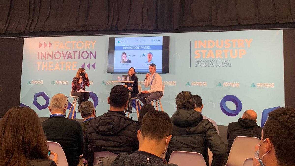AdvanFactories's tweet photo. @isagial y David Solà de @investors_panel, en el Industry Start-up Forum de #AF2022. https://t.co/2YsK5ALQ8W