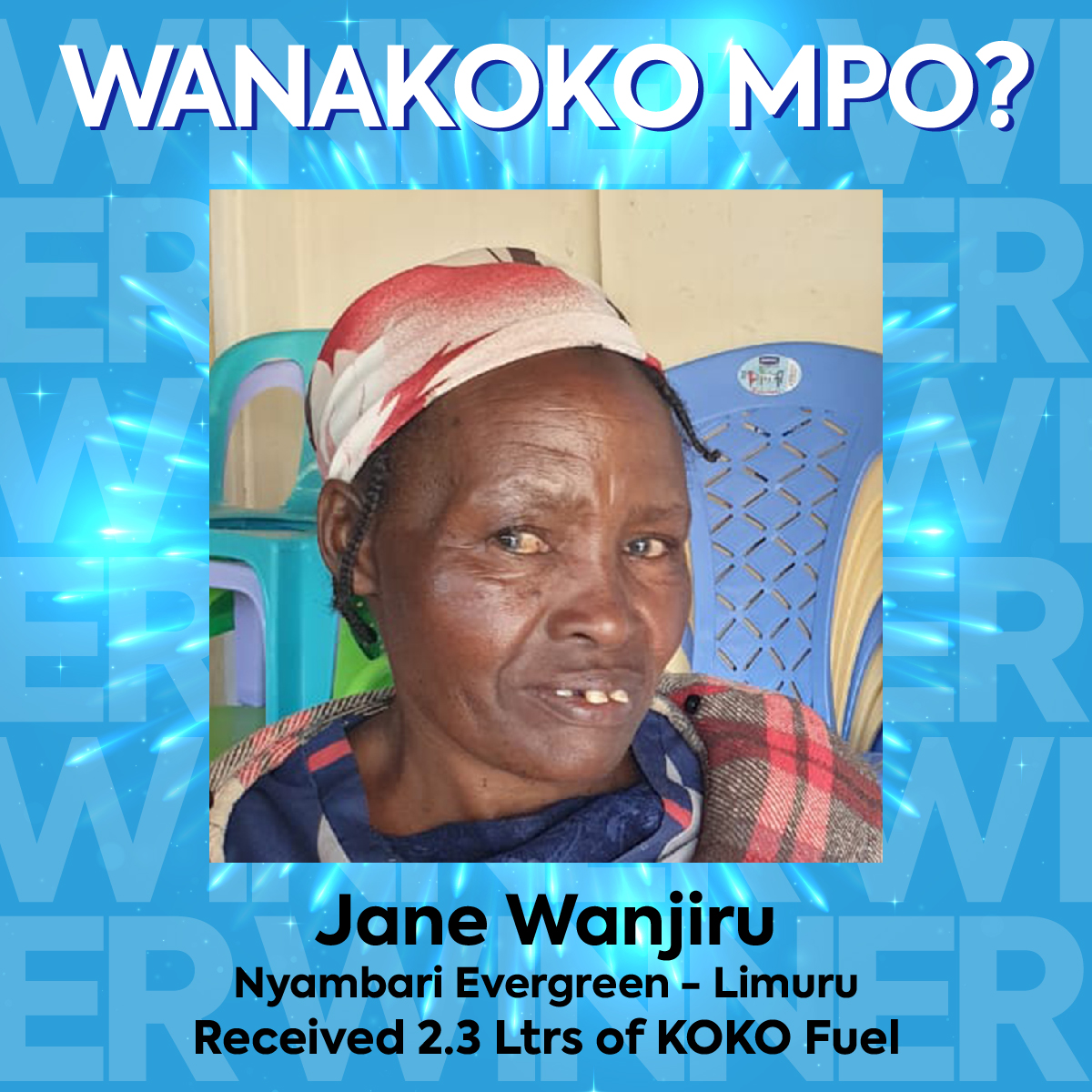 WanaKOKO Limuru Mpo? Join us in celebrating Elizabeth, Charles, Jane and Esther who made it to our winners list today.

Visit your nearest agent tomorrow (5PM- 6PM) and it might be you😎
#WanaKOKO
#KOKOFuel