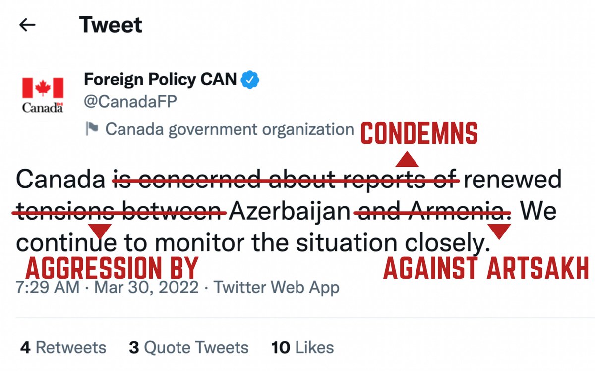ancc_cnac's tweet photo. @CanadaFP, fixed it for you!

#StopAzerbaijaniAggression
#CondemnAzerbaijan https://t.co/wQN4rktYnb
