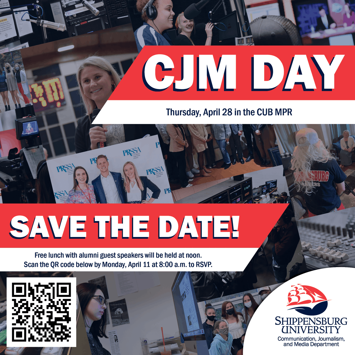 Save the date for CJM Day on April 28th!

Hear from alumni guest speakers, network, and celebrate student success.

If you would like to join us for the awards luncheon, please RSVP on the Google form in our bio by April 11th.

We look forward to seeing you there! #CJMDay