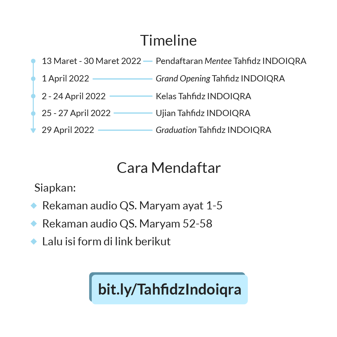 indoIQRA's tweet photo. Atau yang ingin mendaftar program tahfidz untuk ramadan ini bisa daftar ke
https://t.co/FtxXJFKQ6e

info lanjut cek poster https://t.co/f5yTcnBW2c