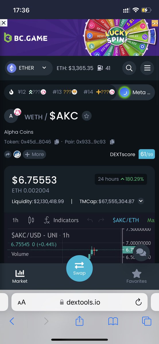 Shongokul's tweet photo. @rovercrc Don’t struggle, look $AKC by @AlphaKongsClub best #NFTProject Monday 0.15 today 🚀🚀🚀 6.7 with total supply of 10mil coins . You can’t afford to miss this out. FP now 0.37 eth 🔥🔥🔥 only 400 listed. Ps. Thank me later 🙏 https://t.co/tY5h711ghn