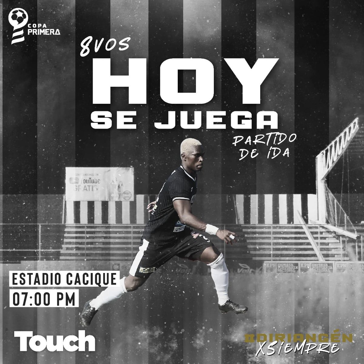 Diriangen_FC's tweet photo. ¡𝗛𝗢𝗬 𝗝𝗨𝗚𝗔𝗠𝗢𝗦! ⚽
🎮 #TOUCHGaming
Inicia la llave de 8vos de final en @copa_primera enfrentando a @juventusfc_nic en casa a partir de las 7:00 PM. ¡Con tu apoyo buscaremos el triunfo! 👊
🎫 C$70 General
🏟️ Estadio Cacique
¡VAAAAMOOOOOOS! 🤩
#DiriangénXSiempre 🤍🖤 https://t.co/HVOdX4vy9f