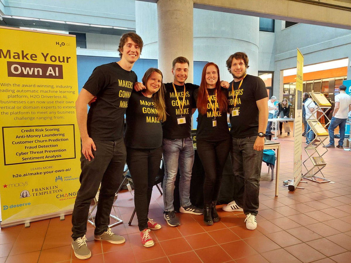 MaureVer's tweet photo. Today, the Prague @h2oai team was participating in COFIT at @FIT_CTU. We are looking for talented students to cooperate with. If you are interested in #ML and #AI, let us know. https://t.co/QhrmblqoEf