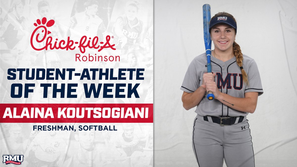 RMU Athletics (@rmuathletics) on Twitter photo Here they are! Your <a href="/CFARobinson/">Chick-fil-A Robinson</a> RMU Student-Athletes of the Week for March 30, 2022!
π₯: Madison Griffin - <a href="/RMUWLacrosse/">RMU Womenβs Lacrosse</a>
π₯: Alaina Koutsogiani - <a href="/RMUSoftball/">RMU Softball</a>
#BobbyMo | π΅βͺπ΄ Here they are! Your <a href="/CFARobinson/">Chick-fil-A Robinson</a> RMU Student-Athletes of the Week for March 30, 2022!
π₯: Madison Griffin - <a href="/RMUWLacrosse/">RMU Womenβs Lacrosse</a>
π₯: Alaina Koutsogiani - <a href="/RMUSoftball/">RMU Softball</a>
#BobbyMo | π΅βͺπ΄