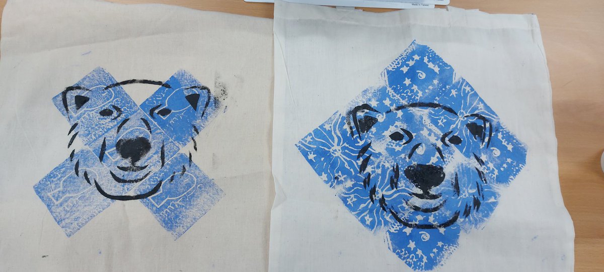 BrocklewoodP's tweet photo. Year 3 and 4 have been working hard in their project, designing their own tote bags with inspiration from @louismasai 
Looking forward to selling these tomorrow and Friday to raise funds for our chosen endangered animal @WWF https://t.co/8duKrLNOZ6