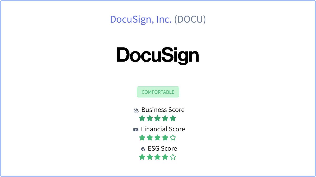 Check out our halal report card on DocuSign, Inc. $DOCU
#halalinvestor #halalinvesting #halalstocks
halalinvestors.com/stocks/docu/