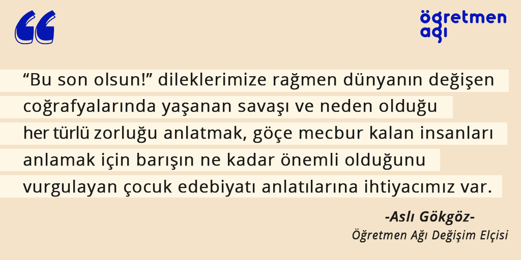 Öğretmen Ağı Değişim Elçisi Aslı Gökgöz çocukların farklı yaşlardaki arkadaşlarının yaratıcılıklarından, deneyimlerinden beslenmesi amacıyla hayata geçirilen “Ortak Hikâye” projesindeki deneyimlerini “Ortak Bir Hikâye Mümkün mü?” yazısında kaleme aldı.
👉🏻 bit.ly/3JW9iI3
