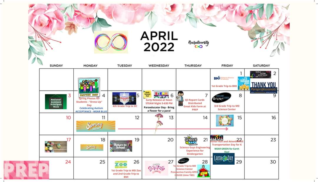 FHPSVoices's tweet photo. Check out all the fun things happening at Prep next month! Don't forget to attend our PTO meeting on April 4. Details will come out on Bloomz shortly. https://t.co/Q1Q9VzVQvO