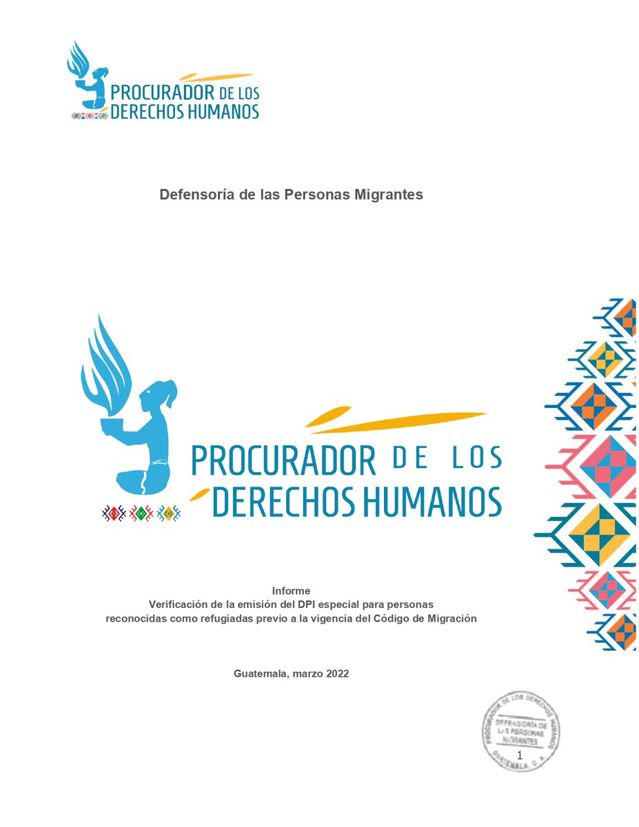 PDHgt's tweet photo. #HallazgosPDH #ConclusionesPDH y #RecomendacionesPDH de verificación de la emisión del Documento Personas de Identificación (DPI)  especial para personas reconocidas como refugiadas previo a la vigencia del Código de Migración
https://t.co/2Zbbevt832 https://t.co/32E0yRaYnd