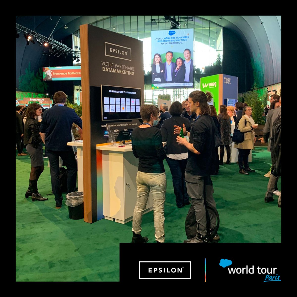 [#SalesforceTour]
⏳ Il reste encore quelques heures avant la fin du Salesforce World Tour Paris !
🚀 Nos équipes seront ravies de vous y rencontrer pour discuter de vos enjeux et de l'accompagnement d'EPSILON sur les solutions #Salesforce.
#Datamarketing #CRM
