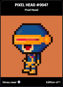 BinsuNear's tweet photo. Pixel Head #0047

Link:
https://t.co/zBOQxXZ8ZN

@ParasHQ @NEARPhilippines https://t.co/oG1XTLMVPS