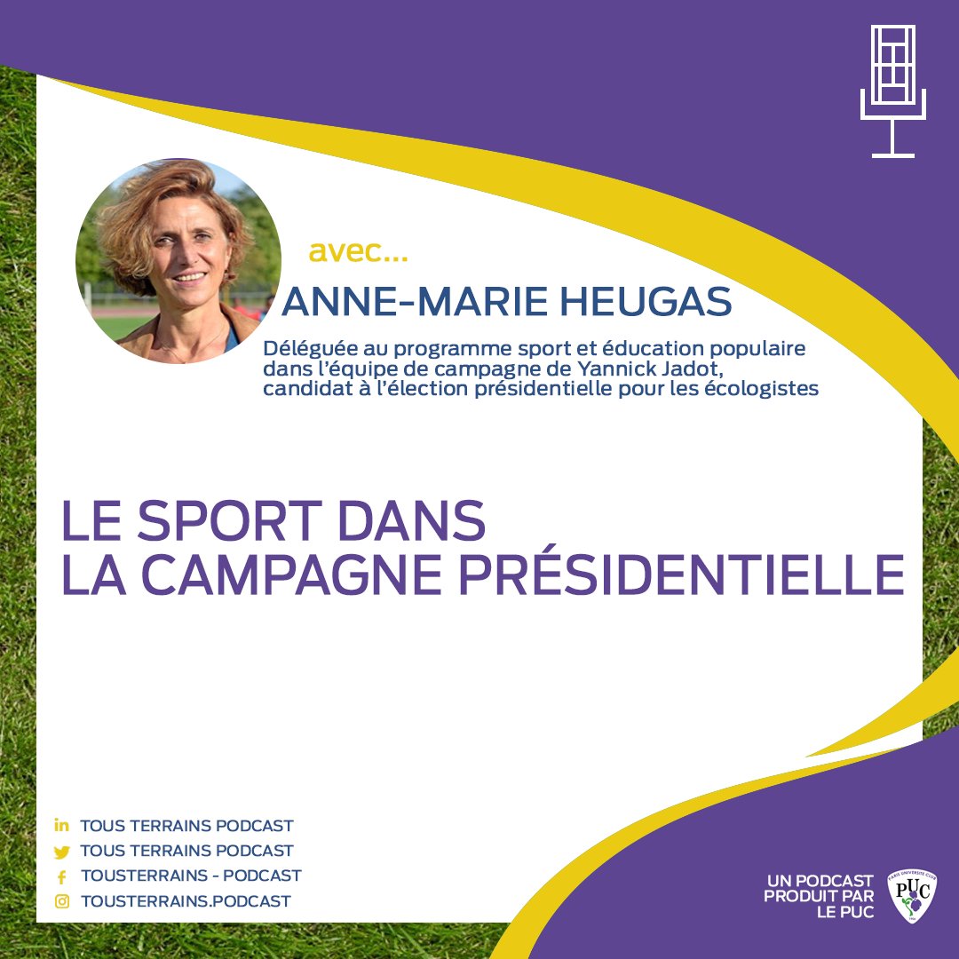 Tous_Terrains's tweet photo. #podcast
Dix-septième épisode de @Tous_Terrains ! 
Dans cet opus, Tous Terrains vous propose un entretien avec @AmHeugas, déléguée au programme sport et éducation populaire de @yjadot, pour évoquer le sport et le débat présidentiel.
Pour ECOUTER le podcast https://t.co/THDFMmVzRa https://t.co/lNPjlynG4Y