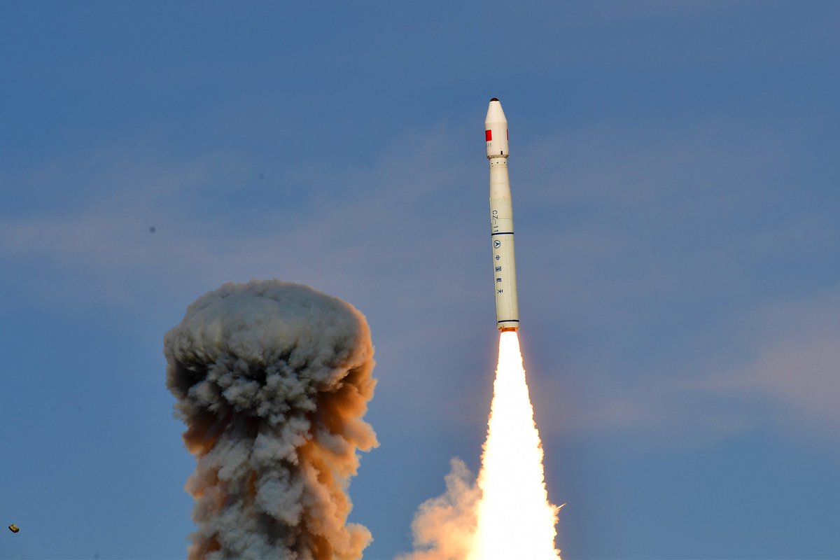 PointOrView's tweet photo. #ICYMI: The epic flight of Long March 11. Check out the beautiful plumes as a mortar system pushes the launcher into the air for ignition. Truly unique and breathtaking visuals. Watch: https://t.co/rYzD7rYpBu  #LongMarch11 #LM11 #CZ11 #ChinaSpace #长征十一号 https://t.co/RwpxgA86ff