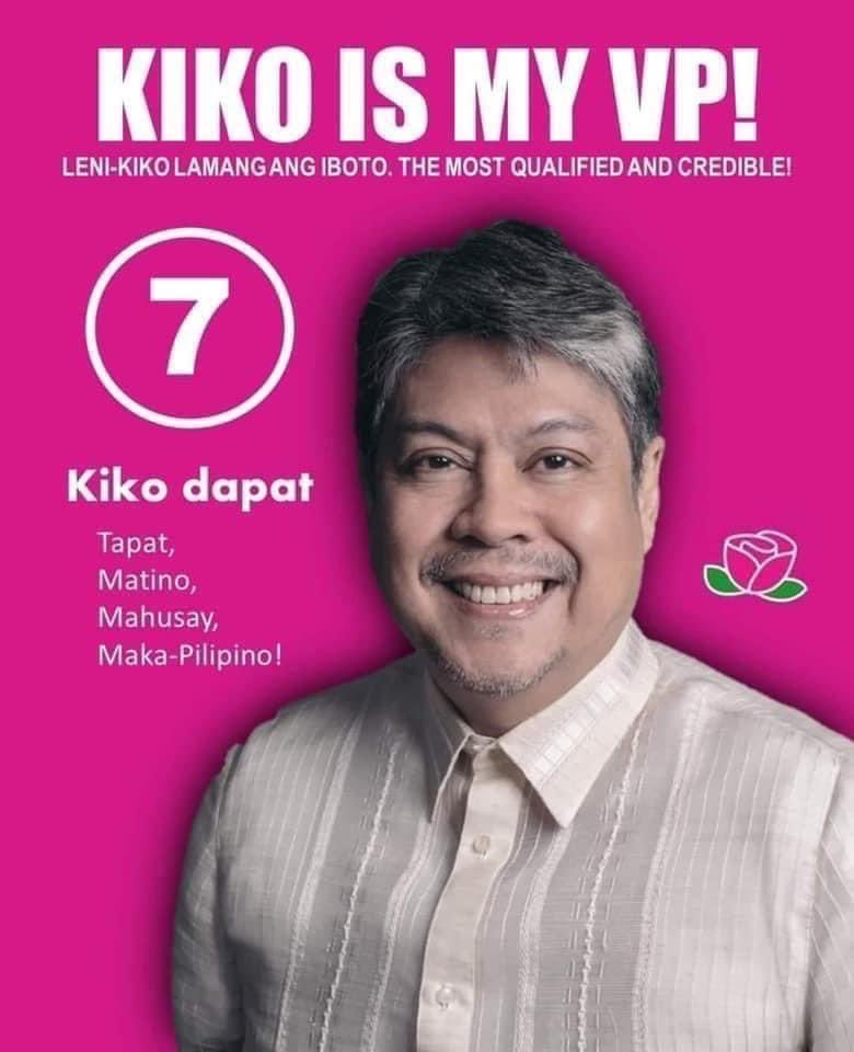 RonR0522's tweet photo. Walang iwanan, walang maiiwan! 
Si Kiko lang ang VP ko. 

#LeniKiko2022
#TropangAngat https://t.co/DOsOnEoQAU