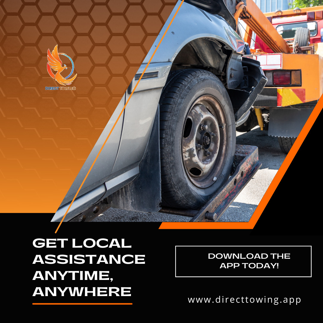 directtowing1's tweet photo. How does our process work?

1. You break down 😦
2. You contact us through the app
3. We pinpoint your location and send help
4. Help arrives! 🙂

Get it now at the link in our bio.
.
.
#DirectTowingApp #TowTrucks #TowTruckServices #RoadsidePickup #EmergencyRoadsideServices https://t.co/xHNjTrNsFK