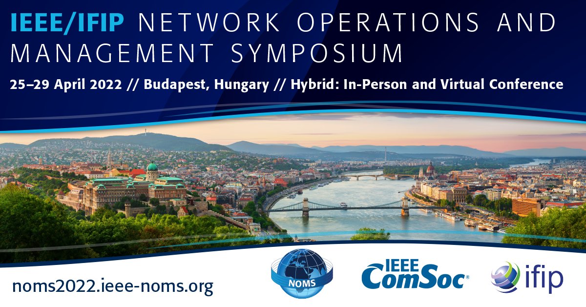 ComSoc's tweet image. Join us for NOMS 2022 to discuss emerging approaches, and technical solutions for dealing with the management of Fixed and Mobile Networks and Services, Clouds, and Vertical Eco-Systems (e.g., smart cities and smart transportations). 

Register now: bit.ly/3umx7Cy