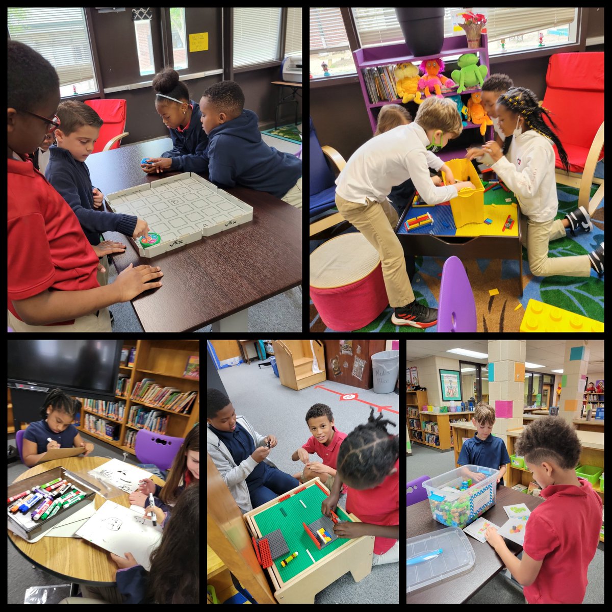 AGeigerman's tweet photo. Me: "Keep working!" 
Students: "Wait, this is work!?!"
Me: "Oh yes, you're learning a lot! You just don't realize!" 😍 #ncssbethebest #mediacenter #noisylibrary https://t.co/Pm1JJsfcDf