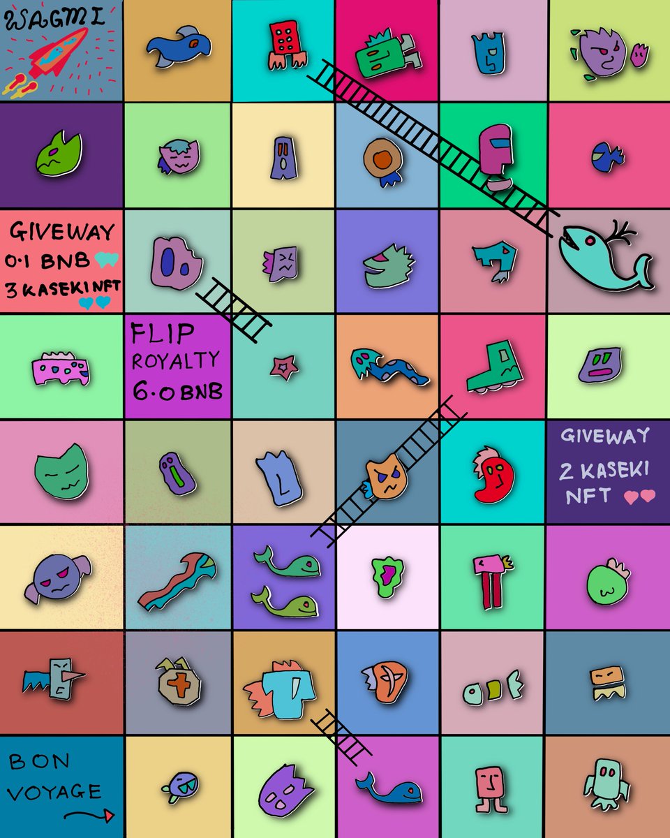 <a href="/wofieee/">Princess gaile Gelayski</a> Assalamualaikum wofieee. My entry: KASEKINFT Game Whale and Ladder #KasekiNFT.  Each KasekiNFT item is placed as papercut design so player can detach and reattach it. Suitable for educational online game or board game to teach NFT concept. Have fun!!😍😍🥰🥰 tqvm