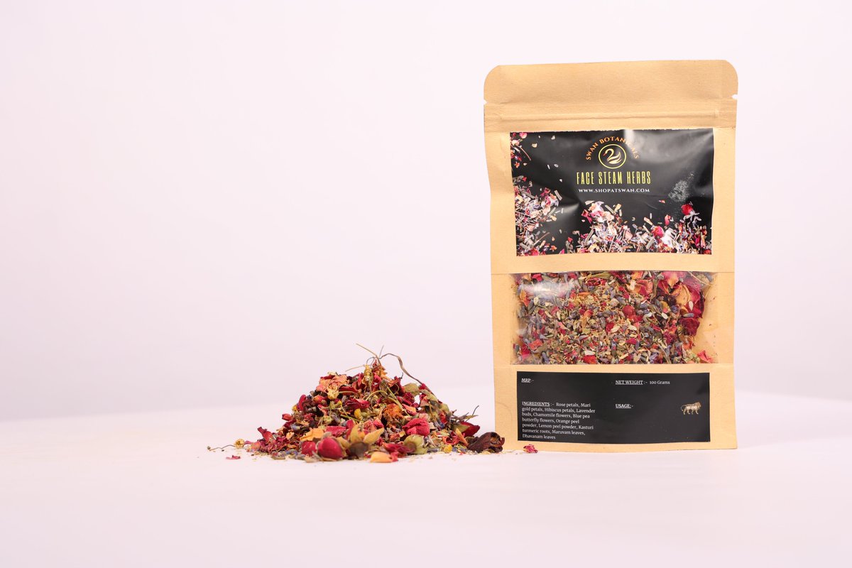 shopatswan's tweet photo. What does steaming do to your face? It cleanses, promotes circulation, releases acne-causing bacteria and cells, releases trapped sebum etc. Now #Shopatswan is providing #TheSteamHerbs with all these benefits.#TheSteamHerbs #Cleansing #PromotesCirculation #Benefits #Shopatswan https://t.co/dLcgXd2tY8