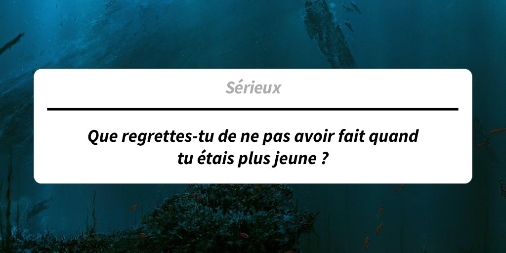 plsask_me's tweet photo. Que regrettes-tu de ne pas avoir fait quand tu étais plus jeune ? #plsask ➡️https://t.co/pMIYMLp54t https://t.co/7MCKu0jf5E