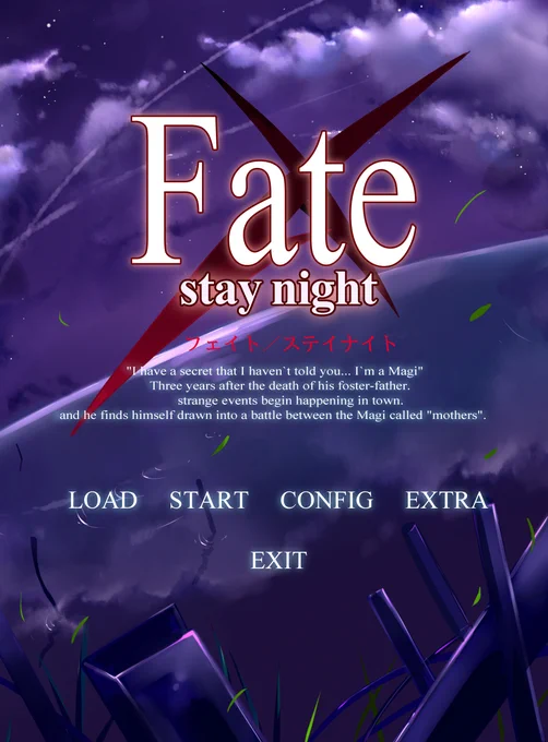 Fateの「イリヤルート」と「キャスタールート」
が中々出ないので自分で作りました。

1話6時間くらいのノベルゲーです。
イリヤとキャスターをメインにしています。

4/2よりこのアカウントのホーム画面からダウンロード可能です。

#型月 #タイプムーン #Fate #TYPEMOON 