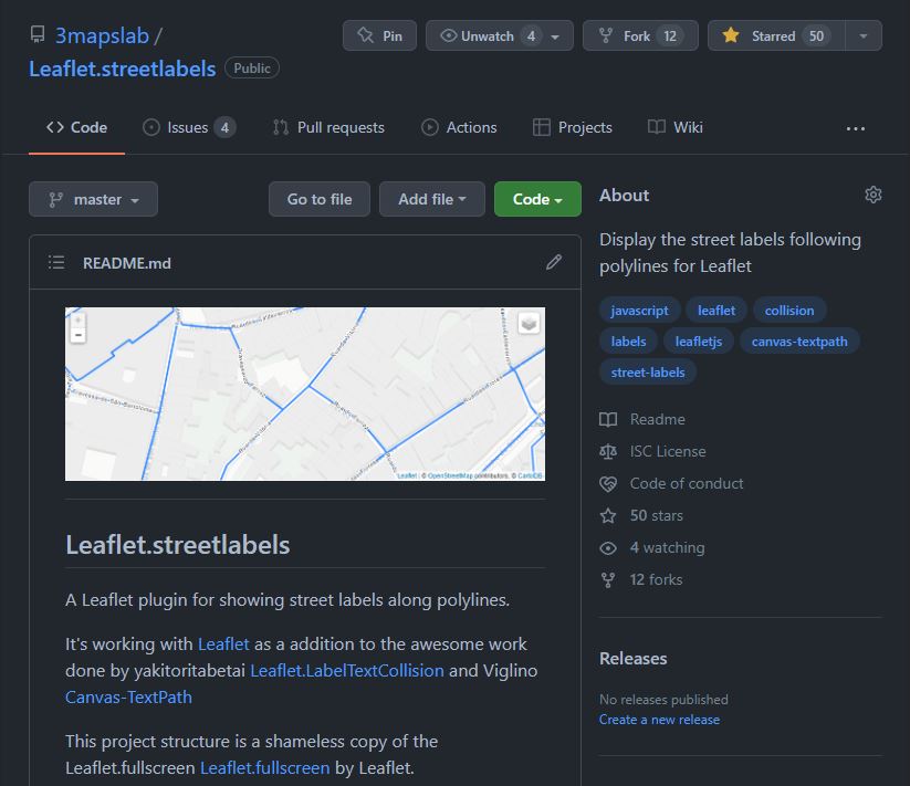 O nosso mais antigo contributo para a comunidade open source do <a href="/LeafletJS/">Leaflet</a> atingiu hoje as 50⭐Mapas são vida!

github.com/3mapslab/Leafl…
leafletjs.com/SlavaUkraini/p…

#opensource #leafletjs #maps #webapps