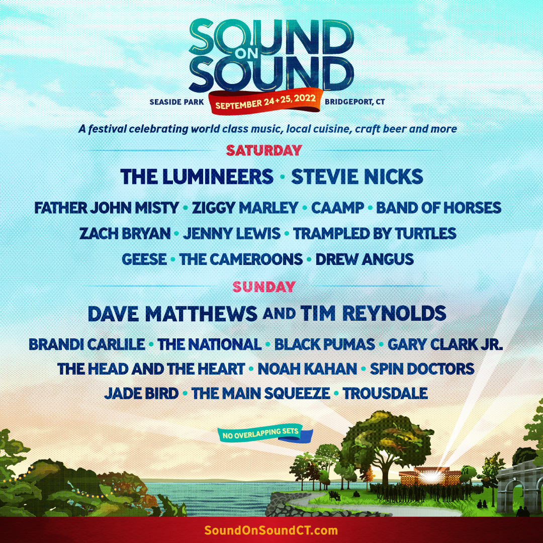SpinDoctorsBand's tweet photo. What a lineup!!! Single day tickets for @soundonsoundCT on sale Friday at 12p ET.

🎟 https://t.co/h5oBPOvy3G https://t.co/s7M5bsnXzH