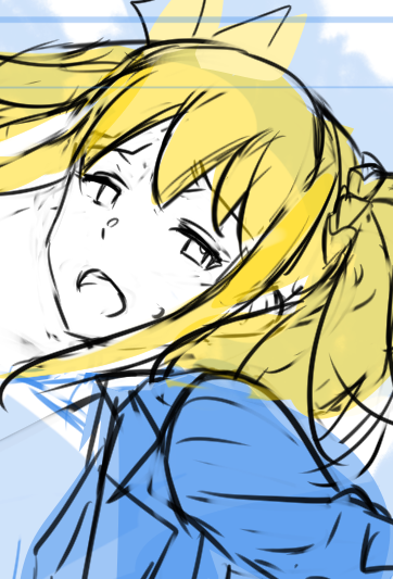 次のFANBOX限定イラストに向けてラフ進行中。 