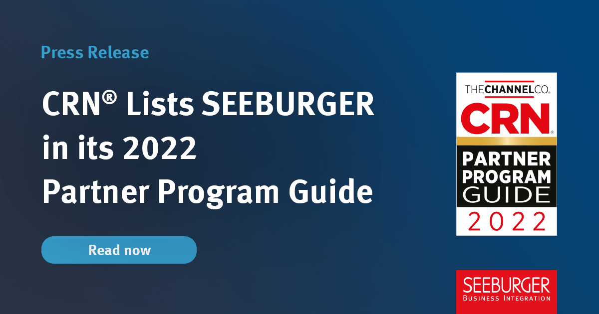 SeeburgerNews's tweet photo. #SEEBURGER is excited to be recognized for the fourth year in a row by @CRN a brand of @TheChannelCo in its ⚡ 2022 Partner Program Guide ⚡

#accelerateyourbusiness #CRNPPG

👉 https://t.co/7Vjino669m https://t.co/EiUtphKiDo