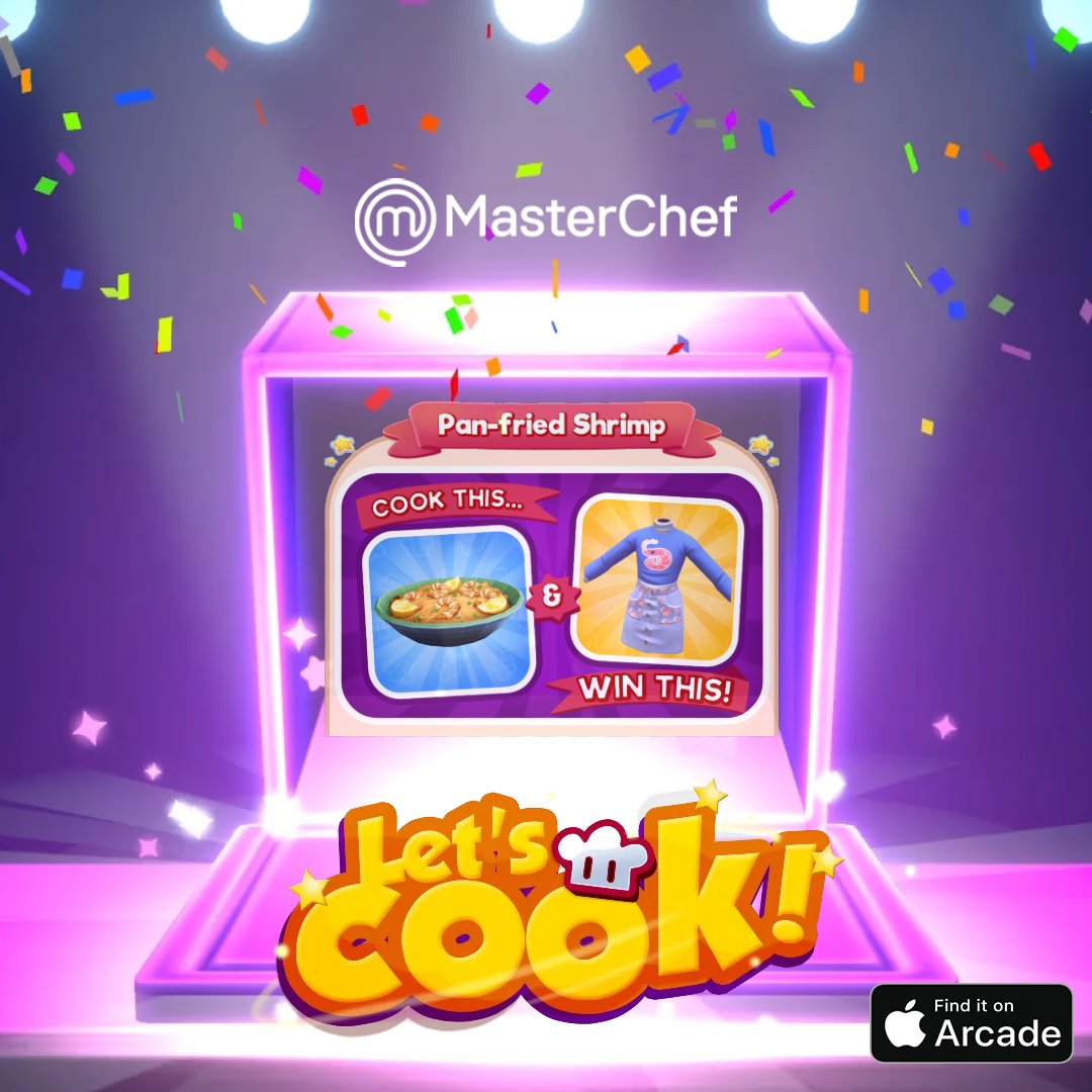 MasterChefGame's tweet image. Are you a Shrimp Lover? Win the Pan-fried Shrimp challenge and get the new outfit 🦐
#Masterchef Let&apos;s Cook #Shrimps #newoutfit #Applearcade 
@AppleArcade