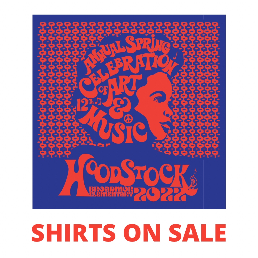 BroadmorPta's tweet photo. Pre-order your Hoodstock 2022 t-shirts now for pick up at the event! Head online (https://t.co/jZCB6v2LvS) or find a PTA member before and after school all week. Shirts are $12 in child or adult sizes. https://t.co/9myLihA6a6