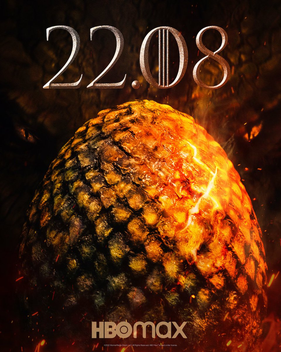HBOMax_Nordic's tweet photo. August 22. #HouseoftheDragon https://t.co/P1k3RM9VK4