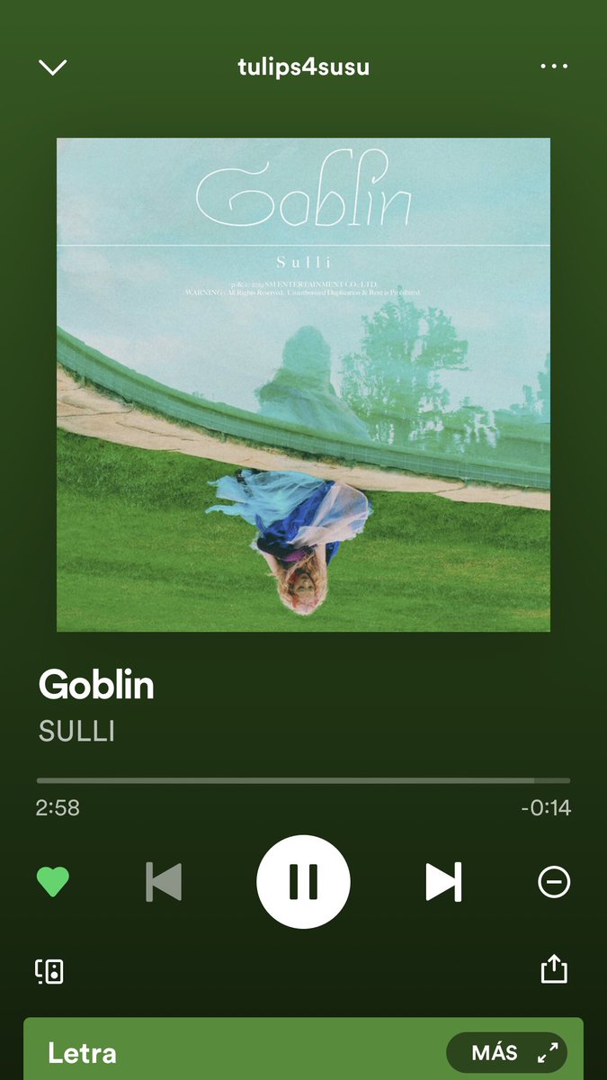sullitecito's tweet photo. goblin (spotify)

#최진리 #설리 #choijinri #sulli https://t.co/FJP6i8qPCW