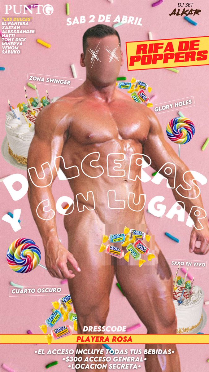 Éste SÁBADO es nuestra FIESTA ROSA 🍡💗

PLAYERA ROSA OBLIGATORIO 
Y también vas a salir bien ROSADO seguramente 

RSV. al link
wa.me/4771640425

DULCERAS, POPPERAS, GUERRERAS, TODXS BIENVENIDXS.🍼🍼🍼