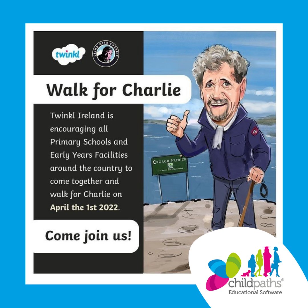TwinkI have an amazing age-appropriate FREE pack that you can use before the big day focusing on helping people and wellbeing. Link for the "Walk for Charlie" pack twinkl.ie/l/uppuj 

To donate please click on the following link: twinkl.ie/l/138p44 

#climbwithcharlie
