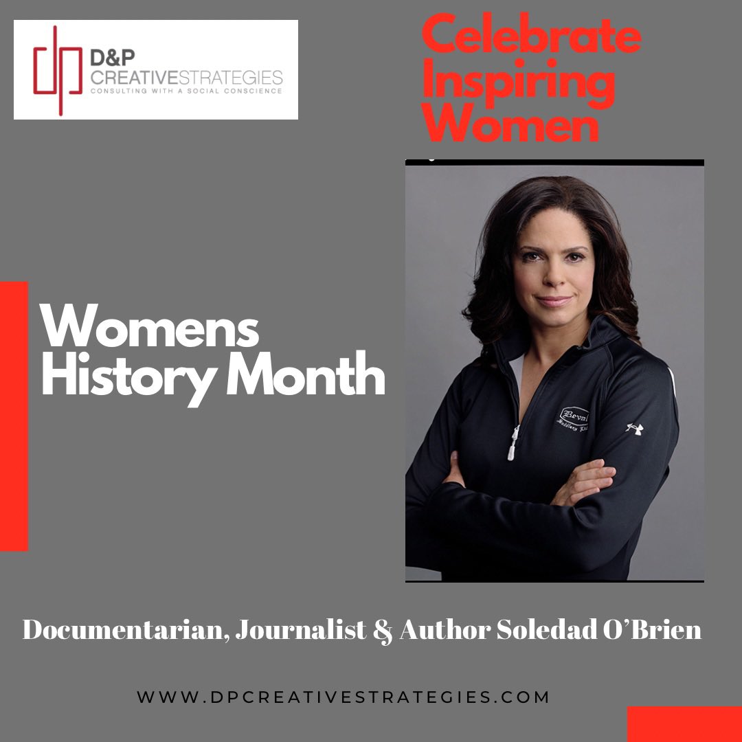dandpcs's tweet photo. D&amp;P Celebrates Womens History Month by recognizing inspiring Latinas. Doucumentarian, Journalist &amp; Author @soledadobrien #WomensHistoryMonth  #LatinaPower #Chingona #InspiringLatinas https://t.co/kwduCAoECD