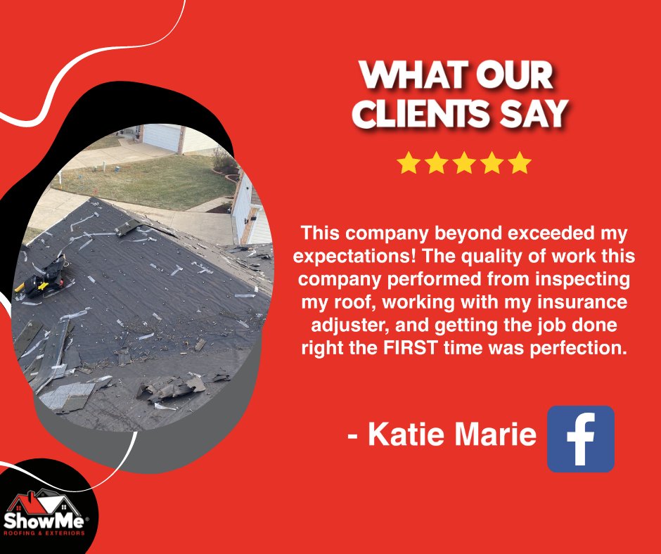 showmeroofs's tweet photo. These types of reviews are what we strive to get from our customers. We don't want you feeling in the dark when it comes to your roofing or exterior project. Thank you, Katie. We appreciate you! https://t.co/xWqjFNiWtL