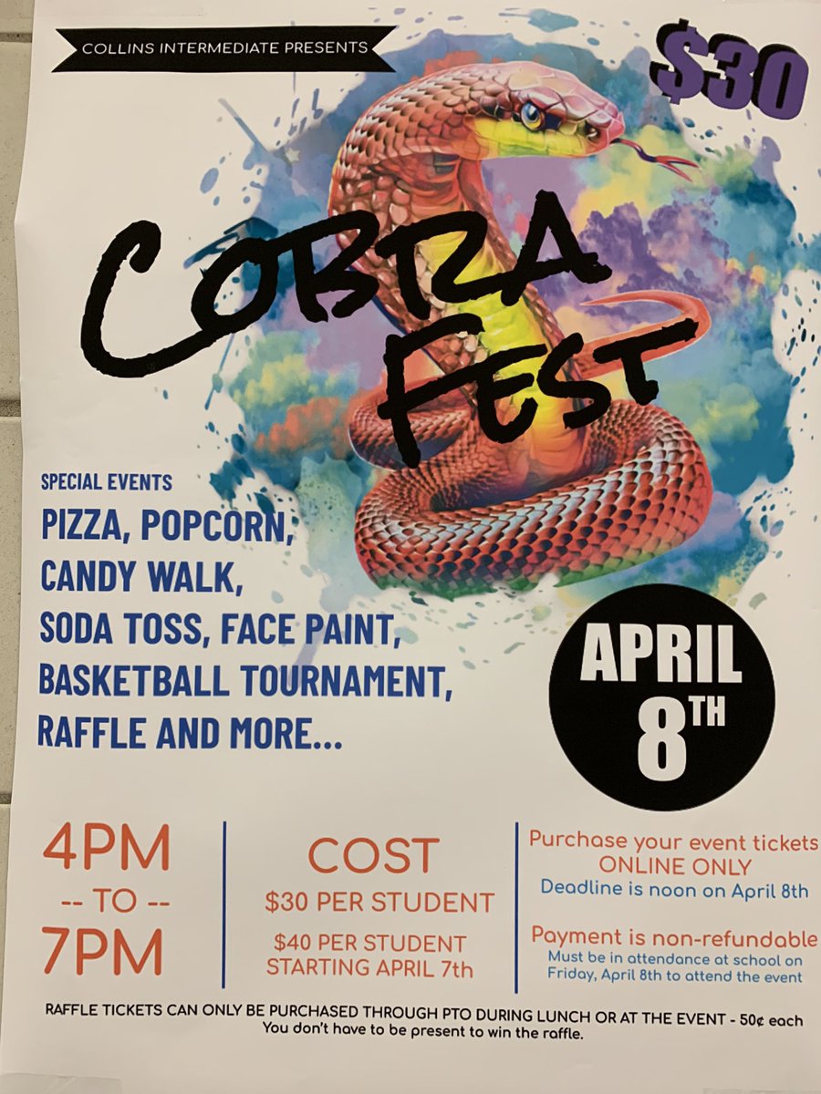 CollinsCobras's tweet photo. Behind the scenes at our Cobra Council meeting this morning! Lots of energy getting ready for Cobra Fest! You don’t want to miss it- #schoolmemories #intermediateschool #5thgrade #6thgrade #Conroeisd Pay online at this link https://t.co/BOwwk94rnX https://t.co/QuCVAGhFUa