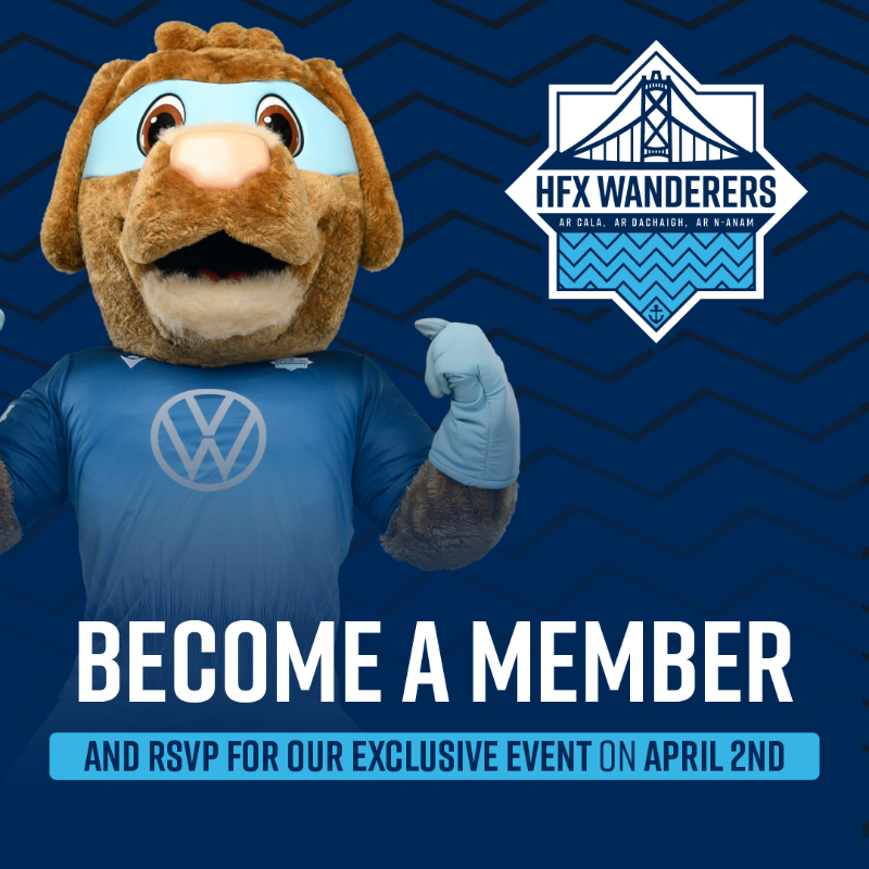 HFXWanderersFC's tweet photo. 🎉 EVENT: Be there when we unveil our 2022 alternate jersey. 

The Halifax Wanderers season members kickoff includes meet and greets with the players, a live Q&amp;A, and a first look at the new kit! 🤫   

Not a member? Become one today 🔽🔽🔽

#TogetherFromAways #COYW