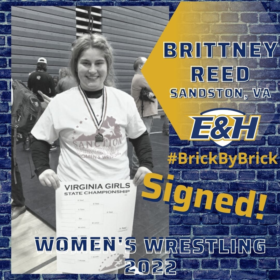 emoryhwrestling's tweet photo. Welcome Brittney Reed to the E&amp;H Women's Wrestling Team!
🔹3x VA Women's State Champion
🔹National Folkstyle Placer
🔹Ranked 11th in the Nation
#BrickByBrick #DreamBig #Classof2022 #womenswrestling #recruit #MadeInEmory https://t.co/UGX8WFm2MF
